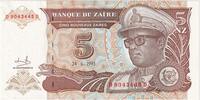 Zaire 5 Nouveaux Zaïres 1993-06-24 -