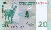 Congo Democratic Republic 20 Centimes 1997-11-01 -