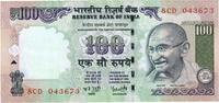 India 100 Rupees SS+ -