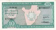 Burundi 10 Francs 1981-06-01 -