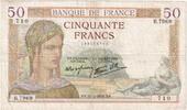 France 50 Francs 1938 Cérès, 1938-03-31, R.7969 VF(20-25)