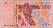 West African States 1000 Francs S -