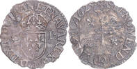 France Douzain d'argent Coin, Louis XIII, Paris, BENEDIC -