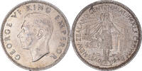 New Zealand 1/2 Crown Coin, George VI, Centennial, British Royal Mint -