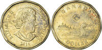 Canada Dollar Coin, Elizabeth II, Royal Canadian Mint, Brass -