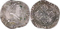 France 1/2 Franc au col plat Coin, Henri III, La Rochelle -