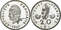 New Hebrides 20 Francs Coin, Monnaie de Paris, ESSAI, Nickel -