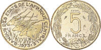 Central African States 5 Francs Coin, Monnaie de Paris, ESSAI -