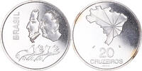 Brazil 20 Cruzeiros Coin, prova, Silver, KM:583 -
