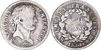 France 1/2 Franc Coin, Napoleon I, Marseille, Silver -