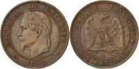 France 10 Centimes Coin, Napoleon III, Napoléon III, Bordeaux -