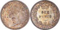 Great Britain 6 Pence Coin, Victoria, London, Silver, KM:757 -