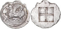Tetradrachm Macedonia, Akanthos, Silver, AU(55-58), HGC:3.1-384 -