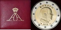Monaco 2 Euro Paris, BE, Bi-Metallic, Gadoury:MC196, KM:195 -