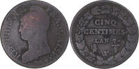 France 5 Centimes Coin, Dupré, Lille, Copper, Gadoury:126 -