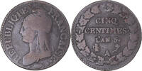 France 5 Centimes Coin, Dupré, Paris, Bronze, KM:640.1 -
