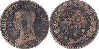 France 5 Centimes Coin, Dupré, Paris, Bronze, KM:640.1 -