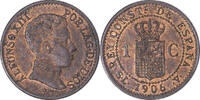 Spain Centimo Coin, Alfonso XIII, Madrid, Bronze, KM:726 -