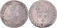 France 1/4 Écu à la mèche courte Coin, Louis XIV, Paris -