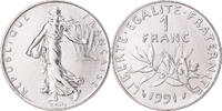 France Franc Coin, Semeuse, Monnaie de Paris, BU, Nickel -