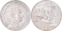 Italy Lira Coin, Vittorio Emanuele III, Rome, Silver, KM:45 -