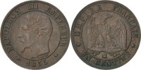 France Centime Coin, Napoleon III, Napoléon III, Marseille -