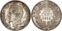France 20 Centimes Coin, Napoleon III, Napoléon III, Paris -