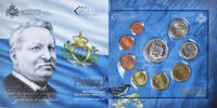 San Marino Coffret 1c. à 5€ Giovanni Pascoli, Rome, FDC -