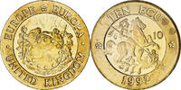 United Kingdom 10 Ecu Europa Tower mint, BU, Gold plated -