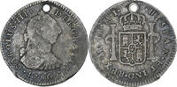 Peru Real Charles III, Lima, Holed, Silver, KM:75 -