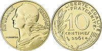 France 10 Centimes Marianne, Monnaie de Paris, BU, Aluminum-Bronze -