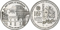 France 6.55957 Francs Art Grec et Romain, Monnaie de Paris, BE, Silver -