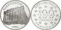 France 100 Francs / 15 Écus Parthénon, Monnaie de Paris, BE -