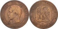 France 10 Centimes Coin, Napoleon III, Napoléon III, Rouen -