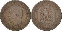 France 10 Centimes Coin, Napoleon III, Napoléon III, Bordeaux -