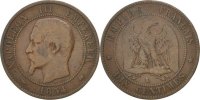 France 10 Centimes Coin, Napoleon III, Napoléon III, Bordeaux -