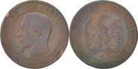 France 10 Centimes Coin, Napoleon III, Napoléon III, Lyon -