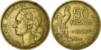 France 50 Francs Coin, Guiraud, Aluminum-Bronze, KM:918.1 -