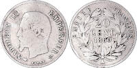 France 20 Centimes Coin, Napoleon III, Napoléon III, Paris -