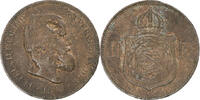 Brazil 10 Reis Coin, Pedro II, Bronze, KM:473 -