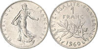 France Franc Coin, Semeuse, Paris, Nickel, KM:925.1 -