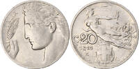 Italy 20 Centesimi Coin, Vittorio Emanuele III, Rome, Nickel -