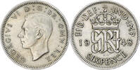 Great Britain 6 Pence Coin, George VI, Copper-nickel, KM:862 -