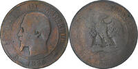 France 10 Centimes Coin, Napoleon III, Napoléon III, Strasbourg -