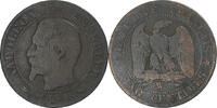 France 5 Centimes Coin, Napoleon III, Napoléon III, Lille -