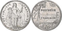 French Polynesia 2 Francs Paris, Aluminum, KM:10 -