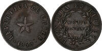 Chile 1/2 Centavo Copper, KM:126 -