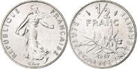 France 1/2 Franc Semeuse, Paris, FDC, Nickel, Gadoury:429 -