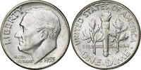 United States Dime Roosevelt Dime, U.S. Mint, BU, Silver, KM:195 -