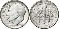 United States Dime Roosevelt Dime, U.S. Mint, BU, Silver, KM:195 -